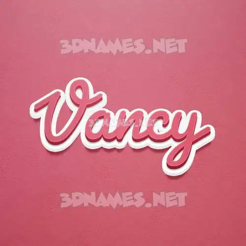 vancy in Red Scribble style - 3D name wallpaper