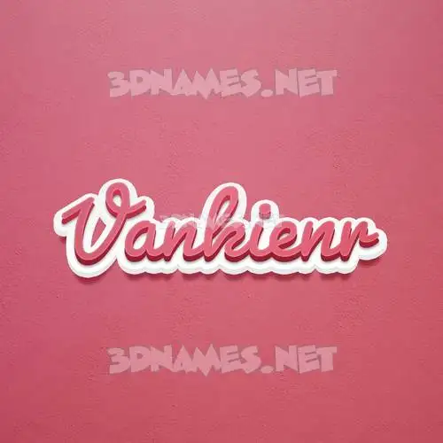 vankienr in Red Scribble style - 3D name wallpaper