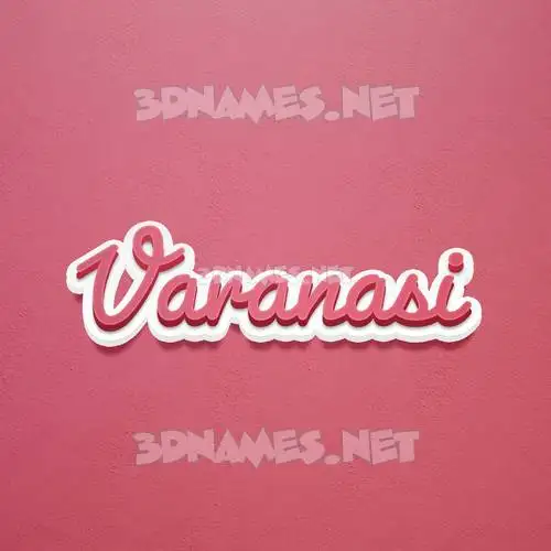 varanasi in Red Scribble style - 3D name wallpaper