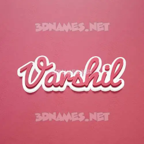 varshil in Red Scribble style - 3D name wallpaper