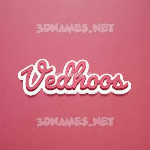 vedhoos in Red Scribble style - 3D name wallpaper vedhoos in Red Scribble style - 3D name wallpaper