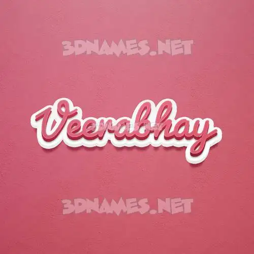 veerabhay in Red Scribble style - 3D name wallpaper