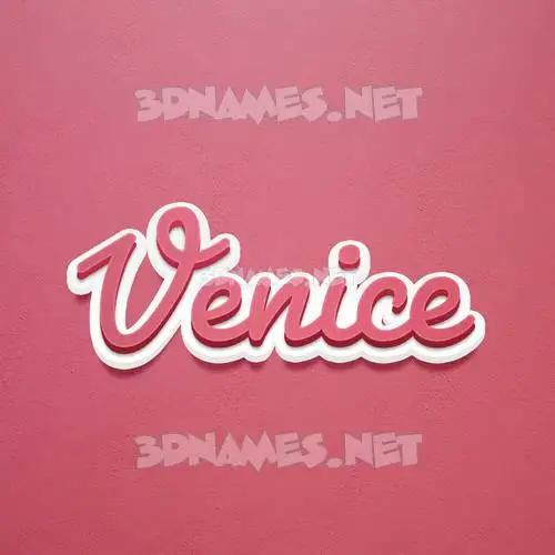 venice in Red Scribble style - 3D name wallpaper