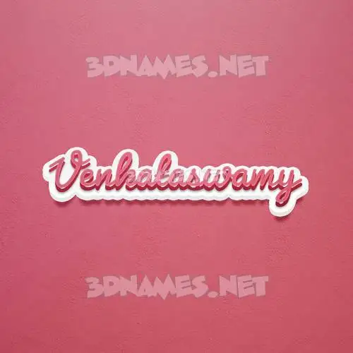 venkataswamy in Red Scribble style - 3D name wallpaper