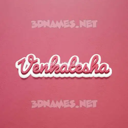 venkatesha in Red Scribble style - 3D name wallpaper