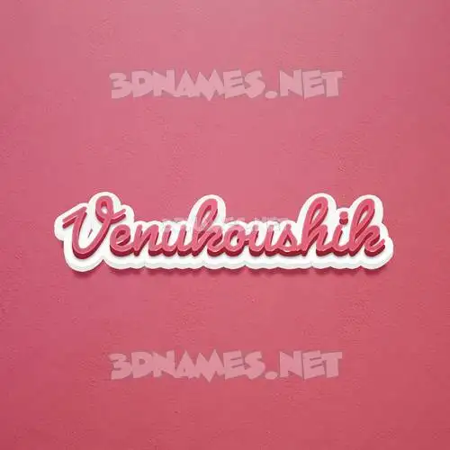 venukoushik in Red Scribble style - 3D name wallpaper venukoushik in Red Scribble style - 3D name wallpaper