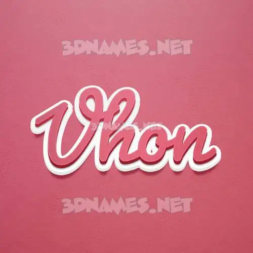 vhon in Red Scribble style - 3D name wallpaper vhon in Red Scribble style - 3D name wallpaper