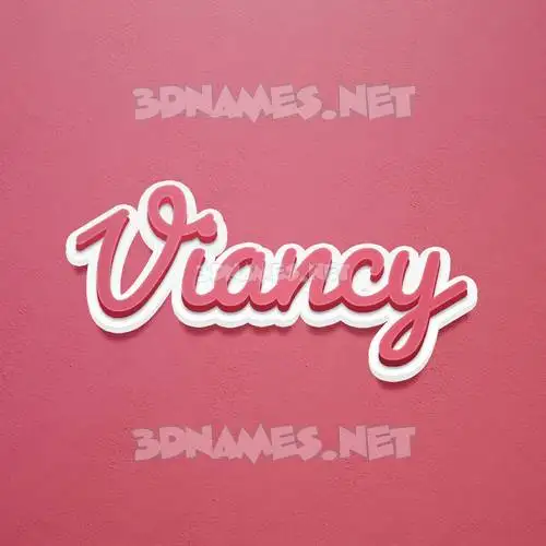 viancy in Red Scribble style - 3D name wallpaper