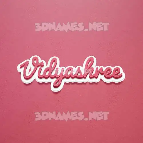 vidyashree in Red Scribble style - 3D name wallpaper
