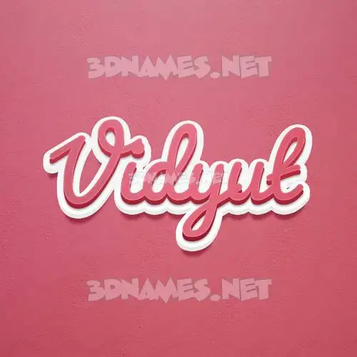 vidyut in Red Scribble style - 3D name wallpaper
