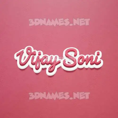 vijay soni in Red Scribble style - 3D name wallpaper