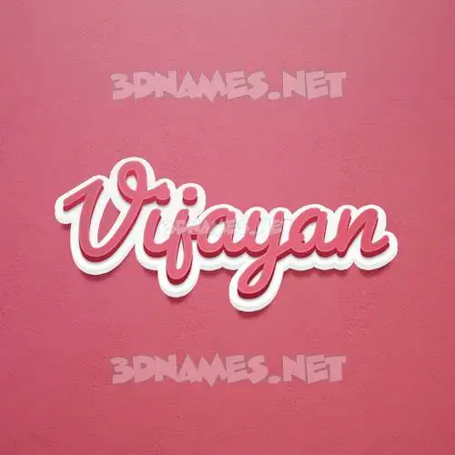 vijayan in Red Scribble style - 3D name wallpaper