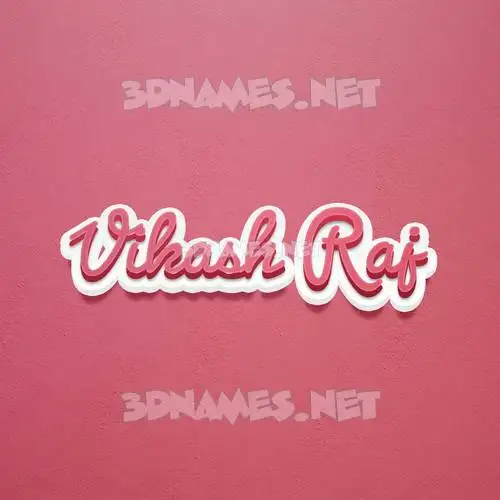 vikash raj in Red Scribble style - 3D name wallpaper
