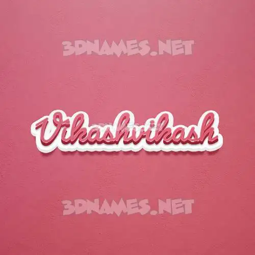 vikashvikash in Red Scribble style - 3D name wallpaper