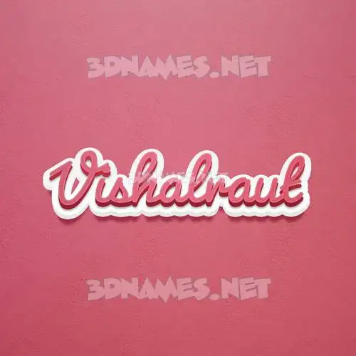 vishalraut in Red Scribble style - 3D name wallpaper