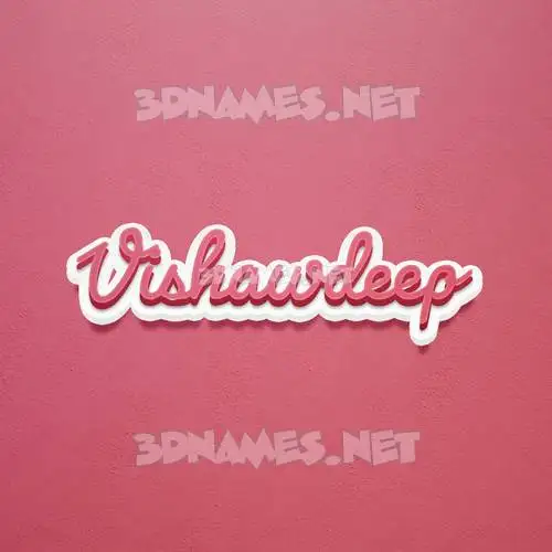 vishawdeep in Red Scribble style - 3D name wallpaper vishawdeep in Red Scribble style - 3D name wallpaper