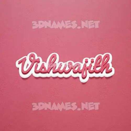 vishwajith in Red Scribble style - 3D name wallpaper