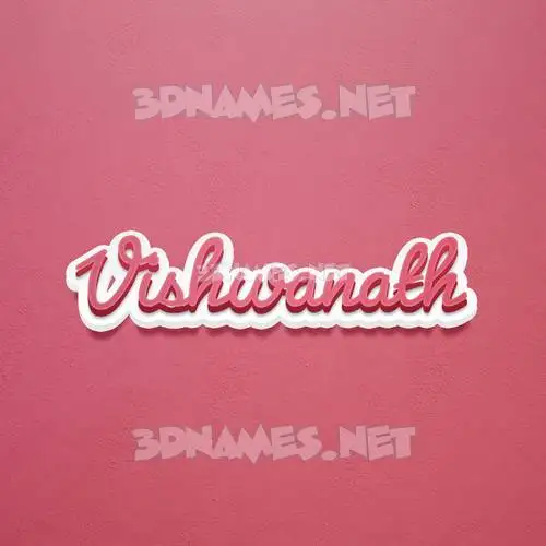 vishwanath in Red Scribble style - 3D name wallpaper