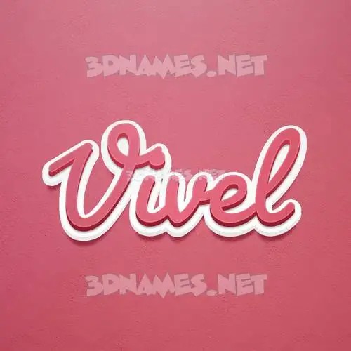 vivel in Red Scribble style - 3D name wallpaper