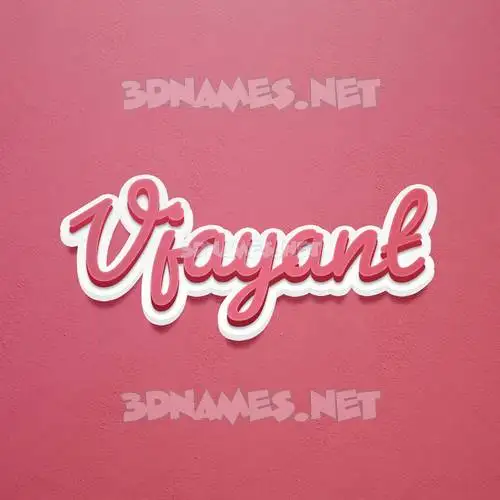 vjayant in Red Scribble style - 3D name wallpaper