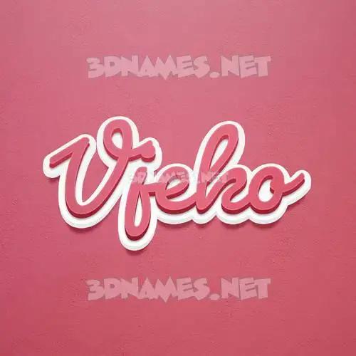 vjeko in Red Scribble style - 3D name wallpaper