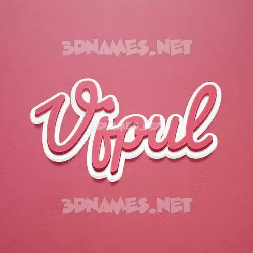 vjpul in Red Scribble style - 3D name wallpaper vjpul in Red Scribble style - 3D name wallpaper