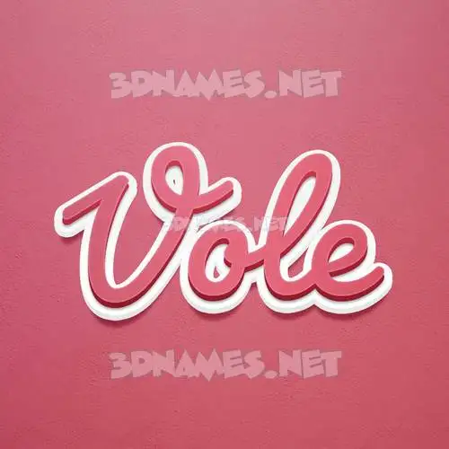 vole in Red Scribble style - 3D name wallpaper vole in Red Scribble style - 3D name wallpaper