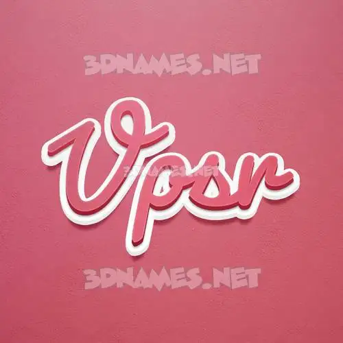 vpsr in Red Scribble style - 3D name wallpaper