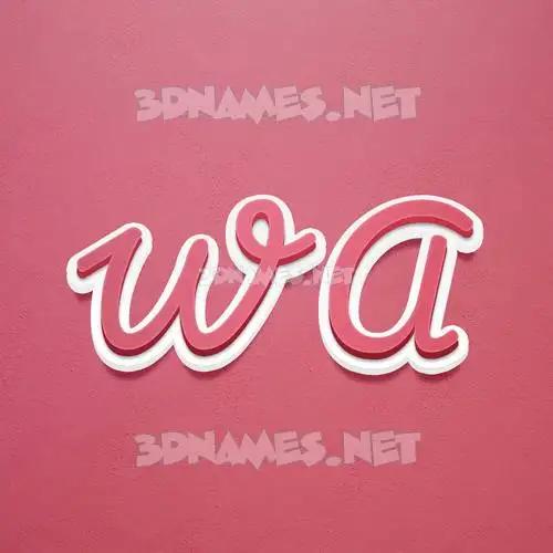 w a in Red Scribble style - 3D name wallpaper w a in Red Scribble style - 3D name wallpaper