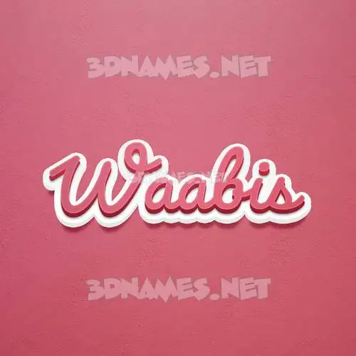 waabis in Red Scribble style - 3D name wallpaper waabis in Red Scribble style - 3D name wallpaper