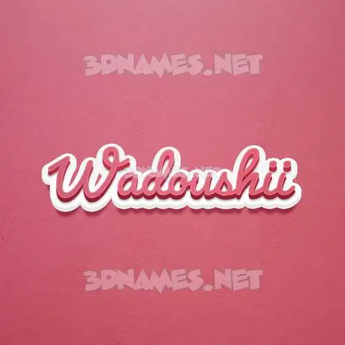 wadoushii in Red Scribble style - 3D name wallpaper wadoushii in Red Scribble style - 3D name wallpaper