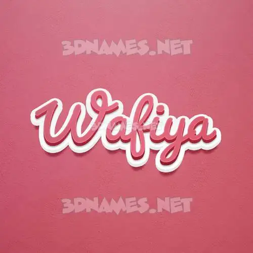 wafiya in Red Scribble style - 3D name wallpaper wafiya in Red Scribble style - 3D name wallpaper