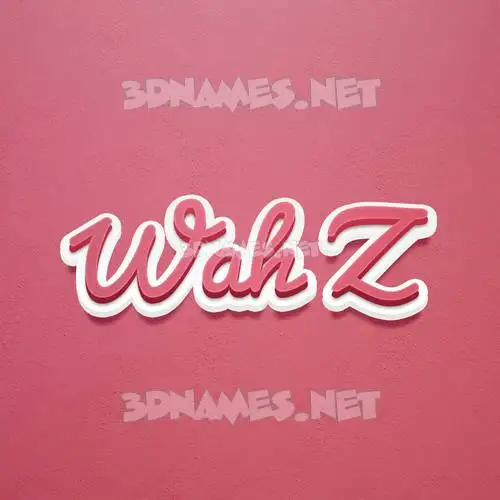 wah z in Red Scribble style - 3D name wallpaper wah z in Red Scribble style - 3D name wallpaper