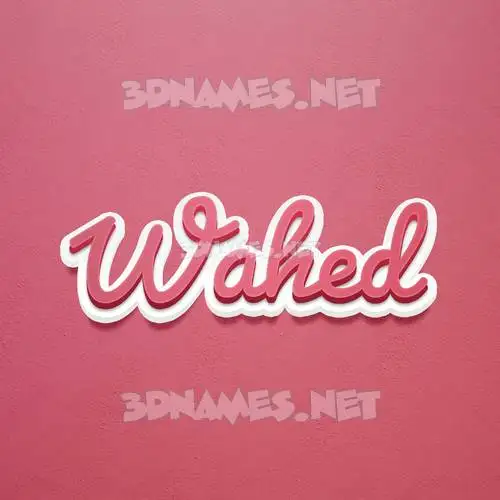 wahed in Red Scribble style - 3D name wallpaper wahed in Red Scribble style - 3D name wallpaper
