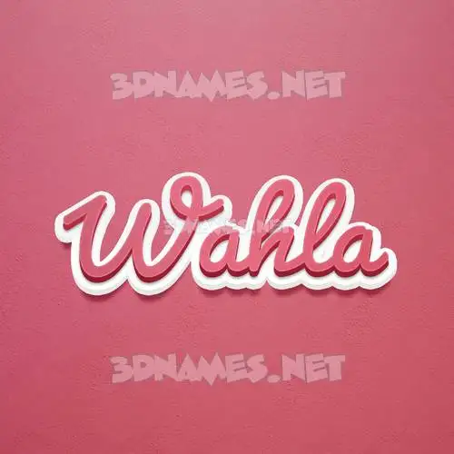 wahla in Red Scribble style - 3D name wallpaper wahla in Red Scribble style - 3D name wallpaper