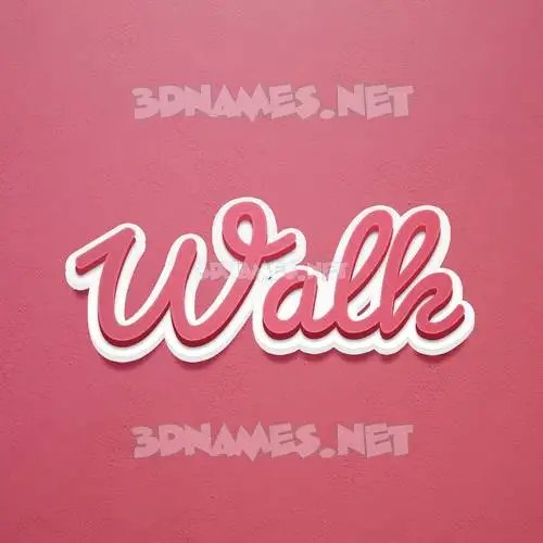 walk in Red Scribble style - 3D name wallpaper walk in Red Scribble style - 3D name wallpaper