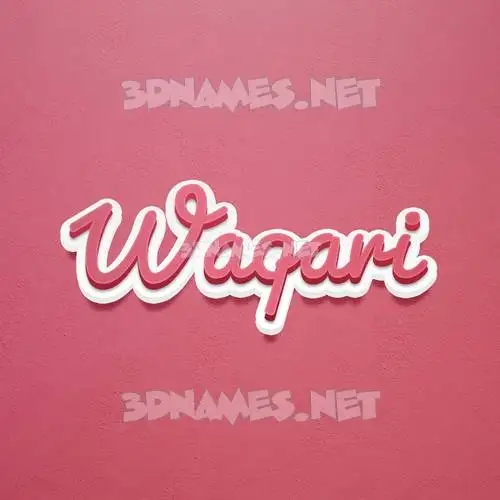 waqari in Red Scribble style - 3D name wallpaper waqari in Red Scribble style - 3D name wallpaper