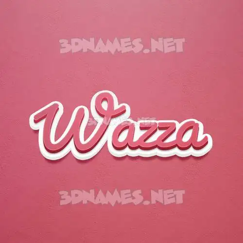 wazza in Red Scribble style - 3D name wallpaper wazza in Red Scribble style - 3D name wallpaper