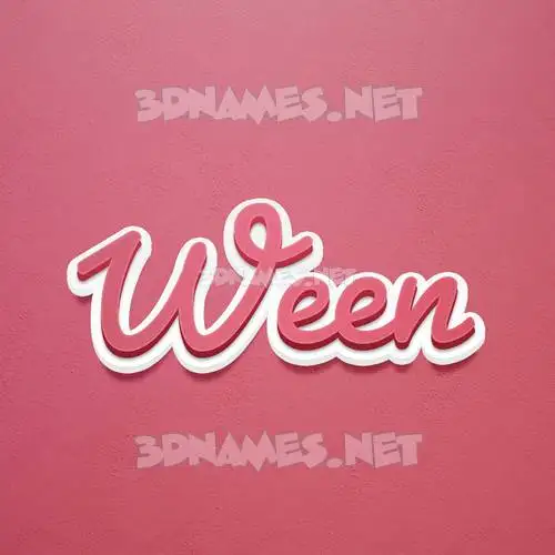 ween in Red Scribble style - 3D name wallpaper