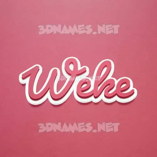weke in Red Scribble style - 3D name wallpaper weke in Red Scribble style - 3D name wallpaper