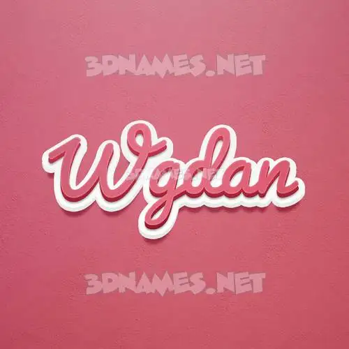 wgdan in Red Scribble style - 3D name wallpaper