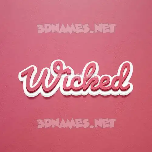 wicked in Red Scribble style - 3D name wallpaper wicked in Red Scribble style - 3D name wallpaper