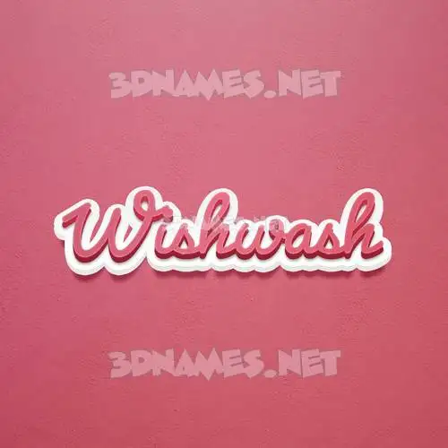 wishwash in Red Scribble style - 3D name wallpaper wishwash in Red Scribble style - 3D name wallpaper