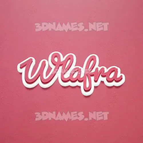 wlafra in Red Scribble style - 3D name wallpaper