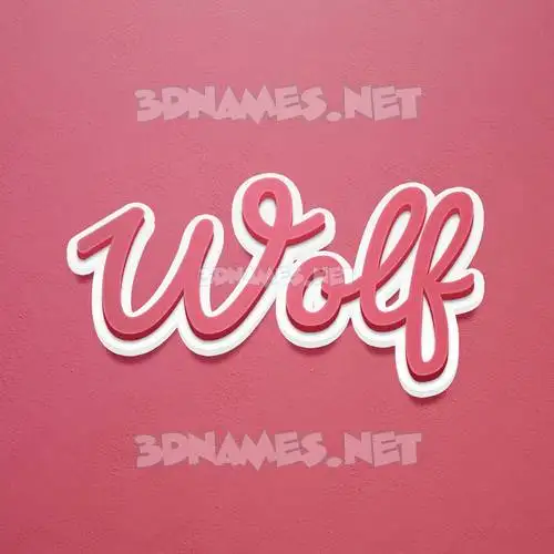 wolf in Red Scribble style - 3D name wallpaper wolf in Red Scribble style - 3D name wallpaper