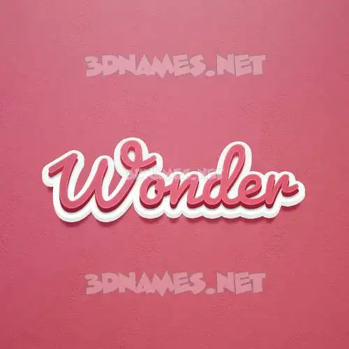 wonder in Red Scribble style - 3D name wallpaper wonder in Red Scribble style - 3D name wallpaper