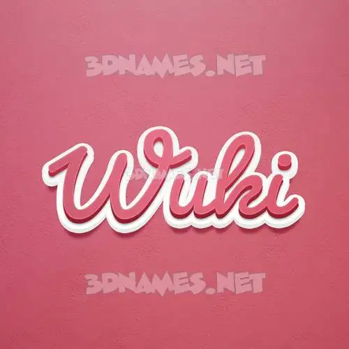 wuki in Red Scribble style - 3D name wallpaper wuki in Red Scribble style - 3D name wallpaper