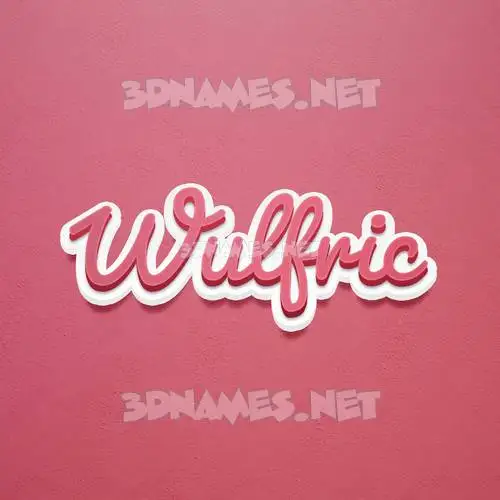 wulfric in Red Scribble style - 3D name wallpaper