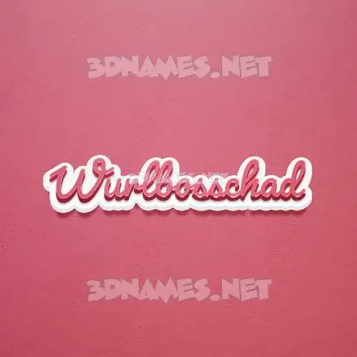 wurlbosschad in Red Scribble style - 3D name wallpaper wurlbosschad in Red Scribble style - 3D name wallpaper