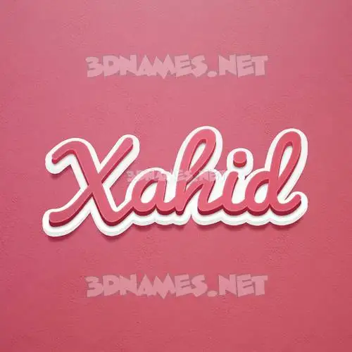 xahid in Red Scribble style - 3D name wallpaper xahid in Red Scribble style - 3D name wallpaper